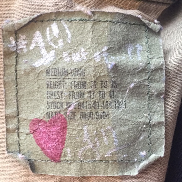 Recycled Camo Army Jacket w/custom patchwork - Picture 6 of 7